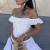 European & American Spicy Girl Style Square Neck Corset - Spring INS Hot Trend Women's Clothing