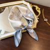 New Elegant Peony Silk Scarf Women's Spring and Summer Fashion Versatile Elegant Silk Scarf 100% Mulberry Silk 53 Square Scarf