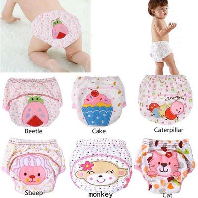 6 pezzi di pannolini per pannolini in cotone per ragazze, pantaloni da allenamento, pannolini lavabili riutilizzabili per bambini