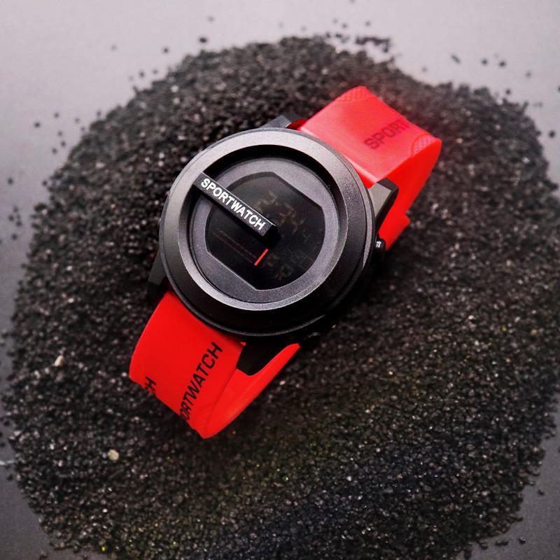 Fashion Outdoor Led Digital Watch For Men With Sport Chronograph And Silicone Band