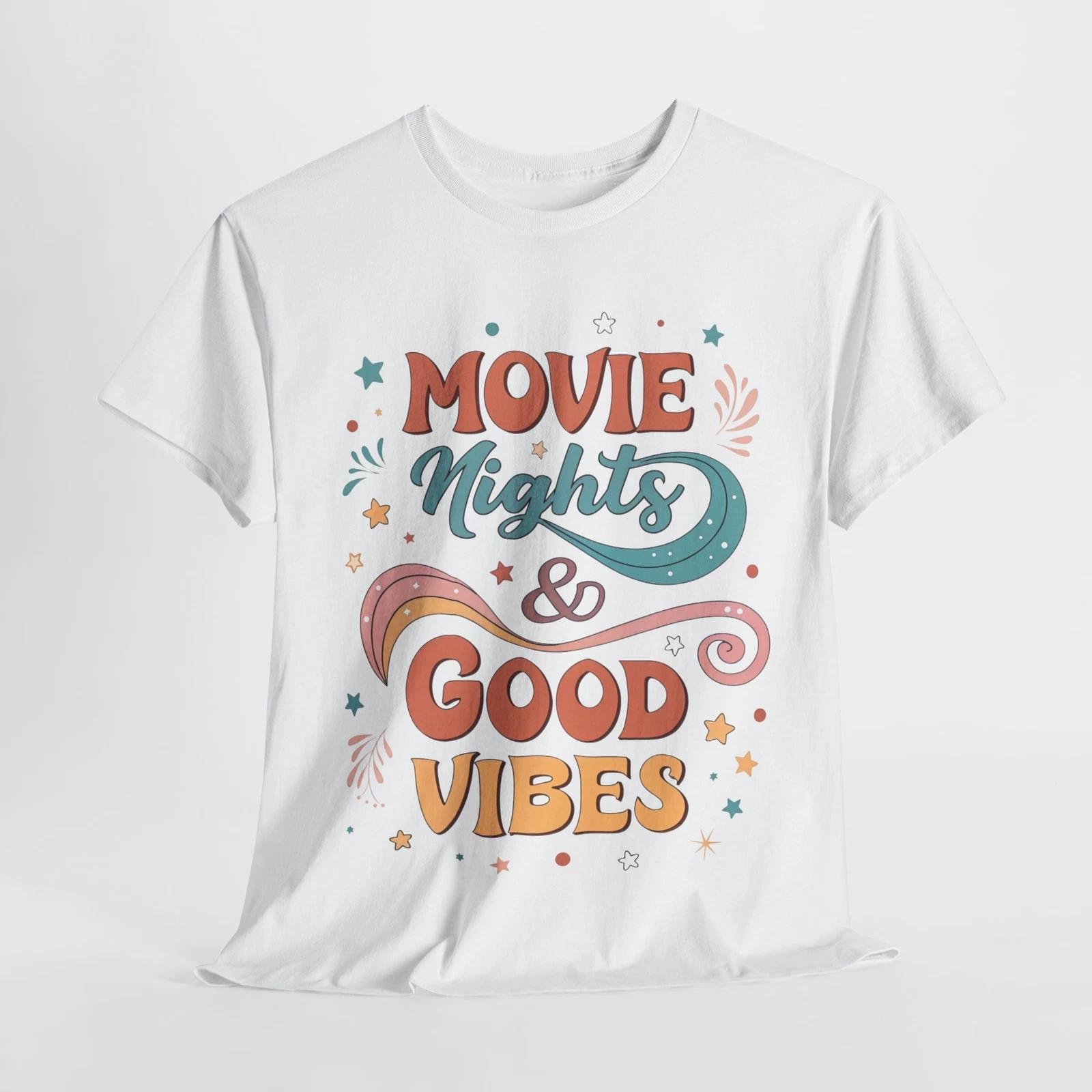 

Movie Nights & Good Vibes Tee – Relaxed Cotton Shirt for Film Fans and Nights L