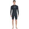 Shark Bart Men's Long-Sleeve Quick-Dry Sunscreen Nylon Swimsuit with Front Zipper