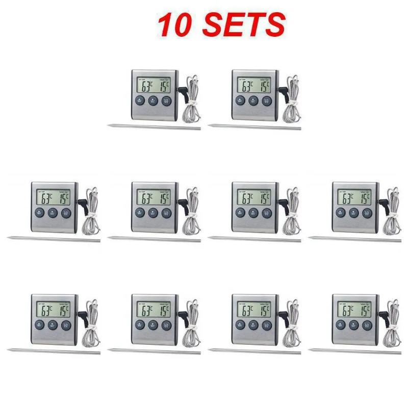 Tp700 Digital Remote Wireless Food Kitchen Oven Thermometer Probe for BBQ Grill Oven Meat Timer Temperature Manually Set