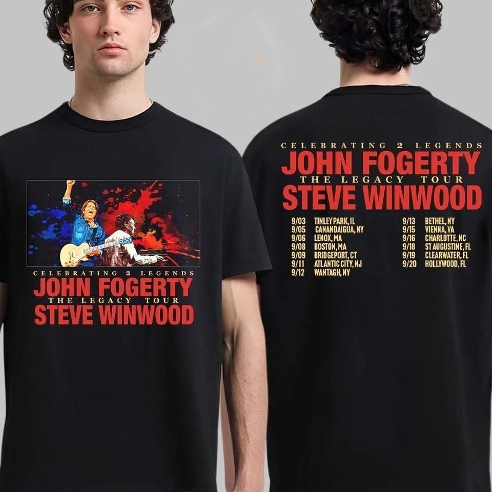 John Fogerty With Steve Winwood Celebrating 2 Legends The Legacy Tour 2026 Shirt XXL