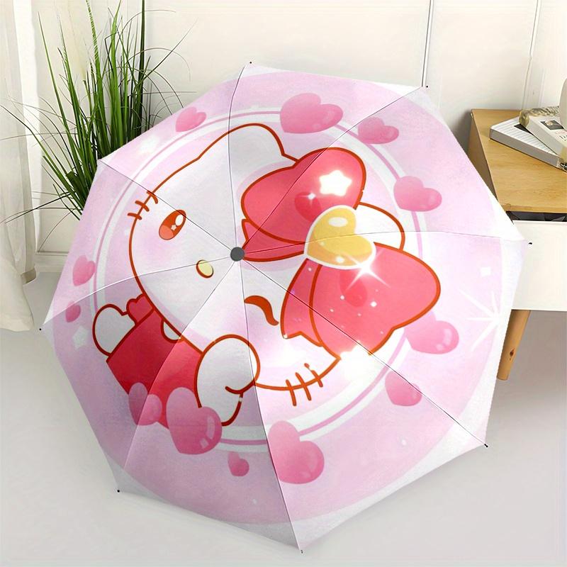

Hello Kitty, Hearts Automatic Opening and Closing Parasol Compact Travel Umbrella with 8 Ribs for Women and Men Ideal Birthday/Christmas Gif
