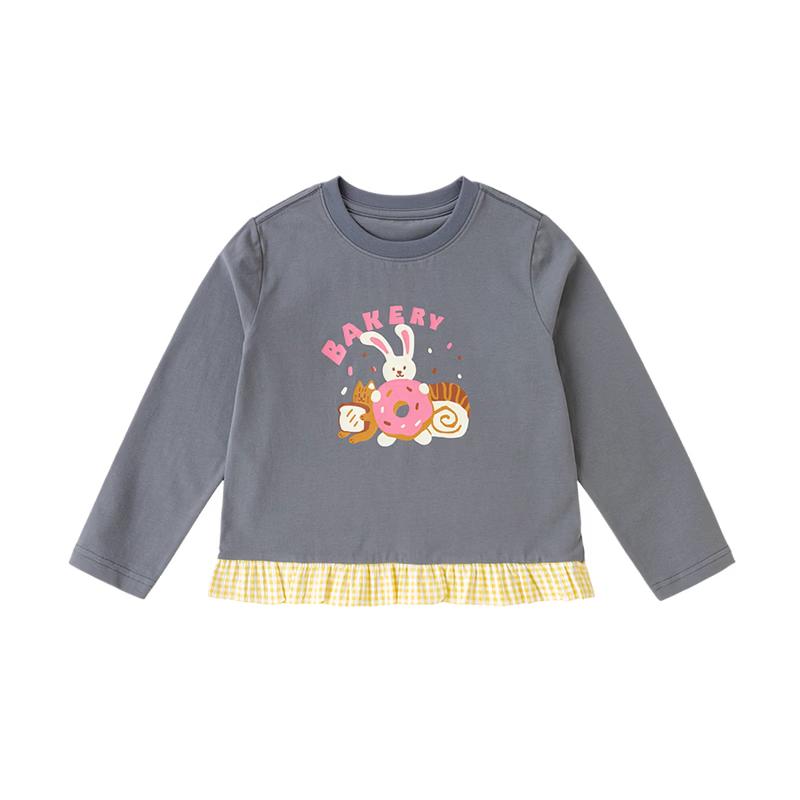 DUDUJIA Girls  Ruffle Long Sleeve T-Shirt 80