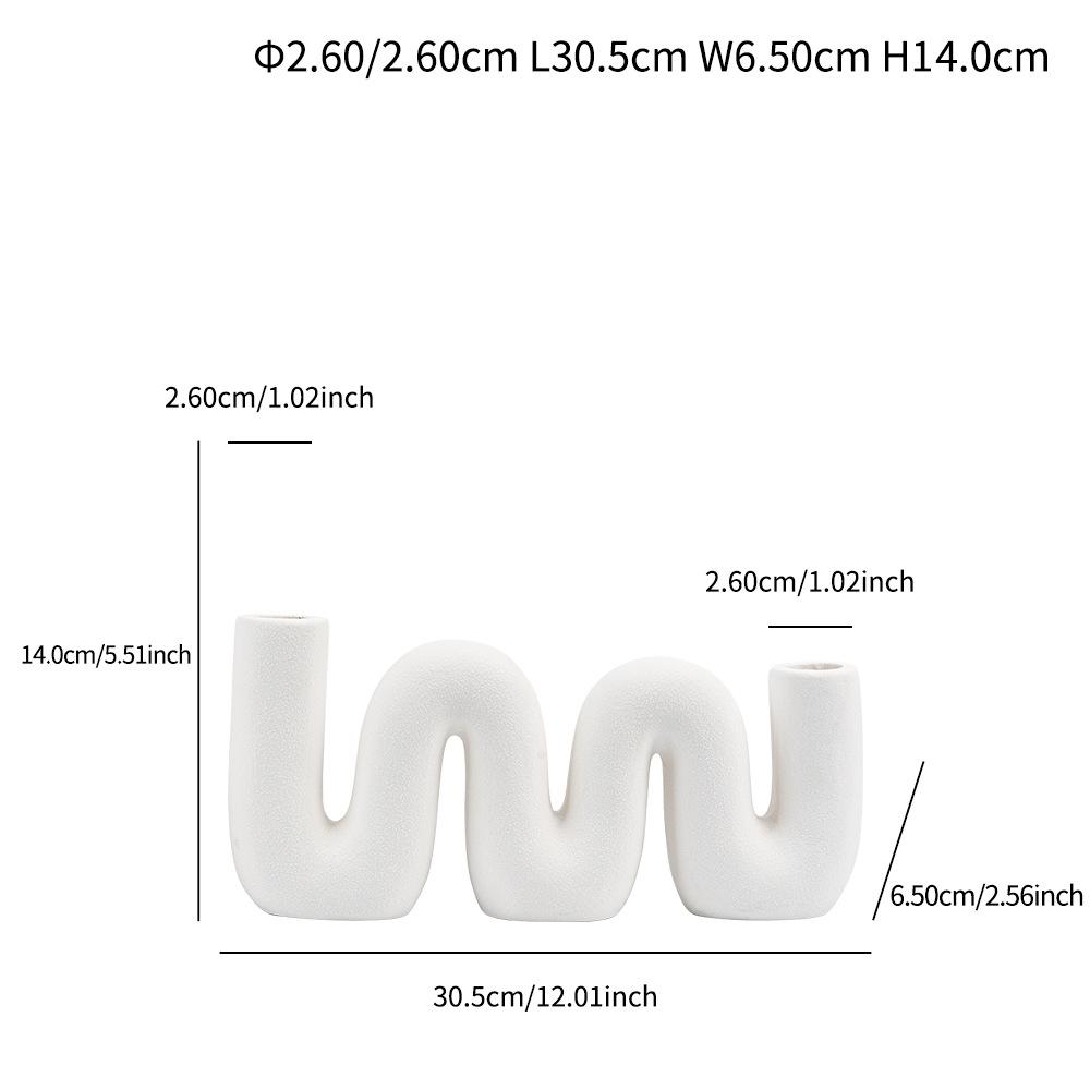 Special-Shaped Creative Flower Arrangement, Simple Ceramic Vase, High-End Home Desktop Decoration Ornament
