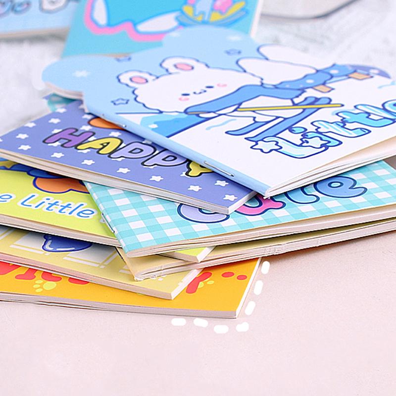 10/20Pcs Cartoon Portable Mini Notebook Daily Planner Notepad Kawaii Cute Notepad Office Supplies Student Stationery Gifts