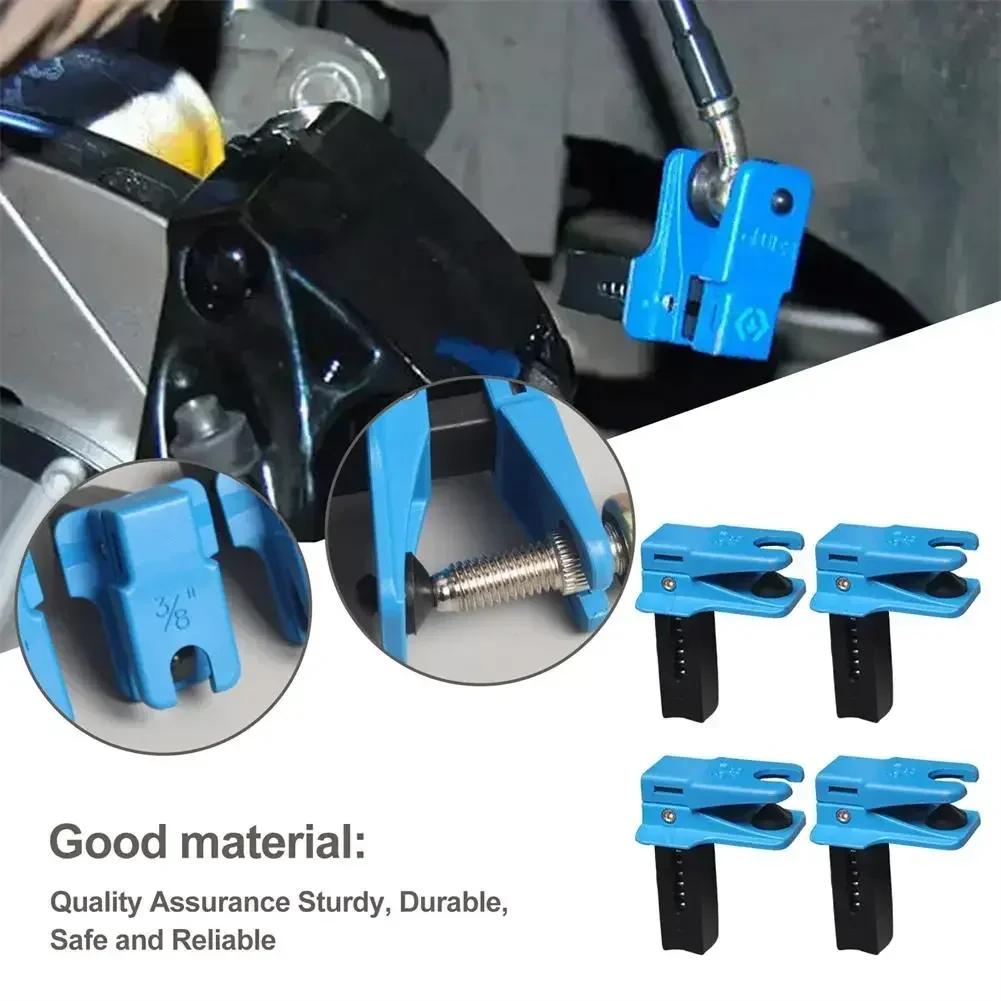 4PCS Car Fluid Line Stoppers Tool Vertical Oil Pipe Clamp Banjo Stopper Fluid Stopper Set For Fuel Rail Hose A/C Line Brake Line