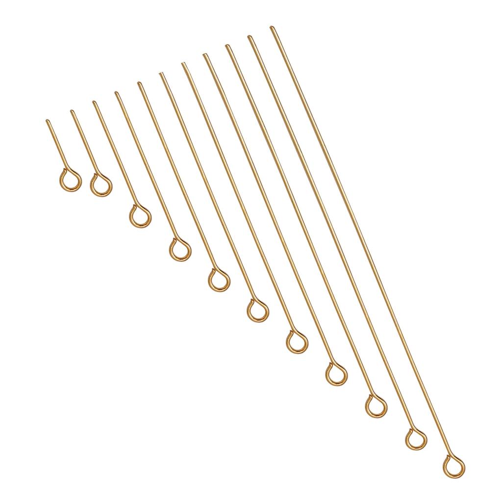 50/100Pcs Stainless Steel 9-Shape Needle Charm Accessories For DIY Necklace Bracelet Jewelry Making