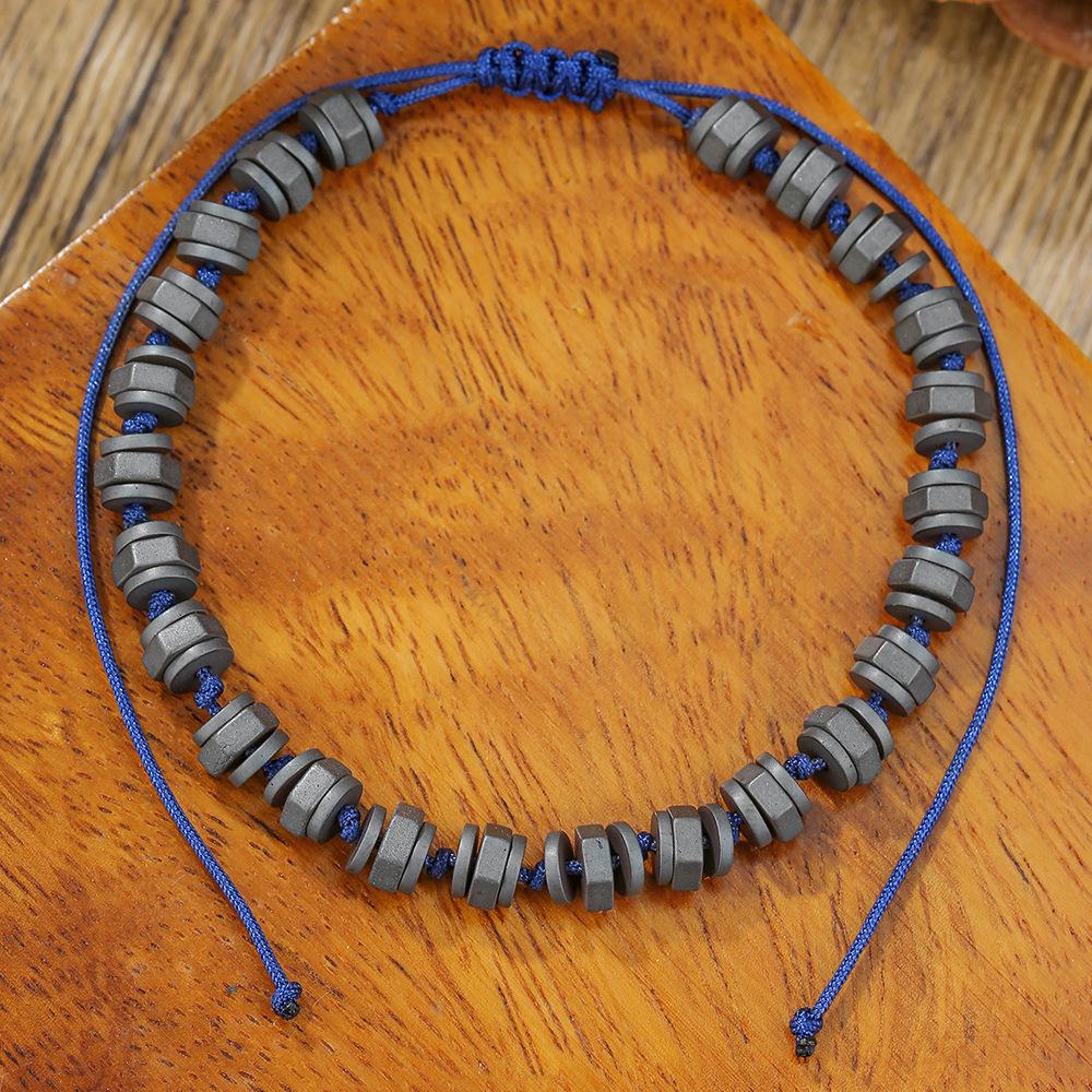 JYL TS Bracelet Men's En Bead -Grounds Stability & Attracts Earthly Prosperity