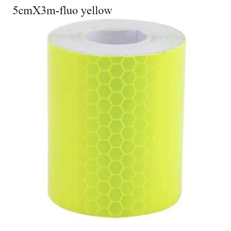 Bande Réfléchissante pour Voiture 5cmX3m Décoration Autocollants Avertissement Sécurité Voiture Film Bande Réfléchissante Réflecteur Voiture Autocollant Accessoires Voiture Extérieur