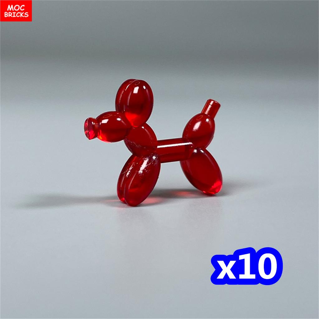 MOC Blocks Utensil Balloon Little Dog Clown Figure Wear 35692 Learning Construction Bricks Figures Birthday Gift Idea