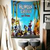 Human Fall Flat Wall Hanging Printed Fabric Blanket Decorative Tapestries for Bedroom Living Room Home Decor