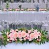 Artificial Rose Decoration Valentine Day Door Hanging Artificial Rose Garland Door Hanging Silk Wedding Arch Flower Outdoor Use