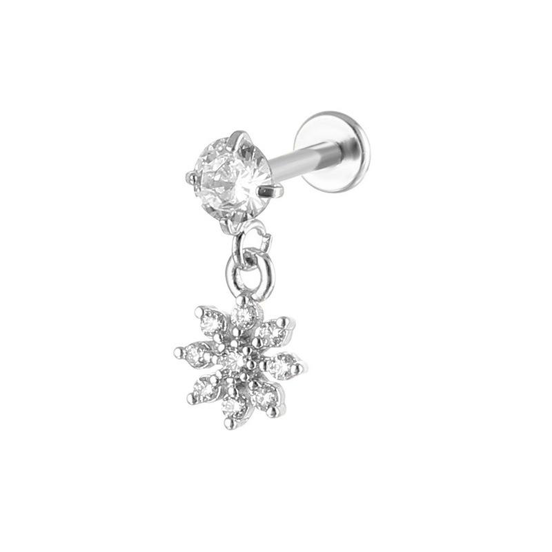 Internally Threaded Lip Stud Ear Cartilage Hoop Dangle Body Piercing Jewelry