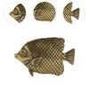 Brass Fish Statue, Retro Craft Desktop Ornament, Wealth Decor Chinese Feng Shui Figurine for Table, Living Room, Home