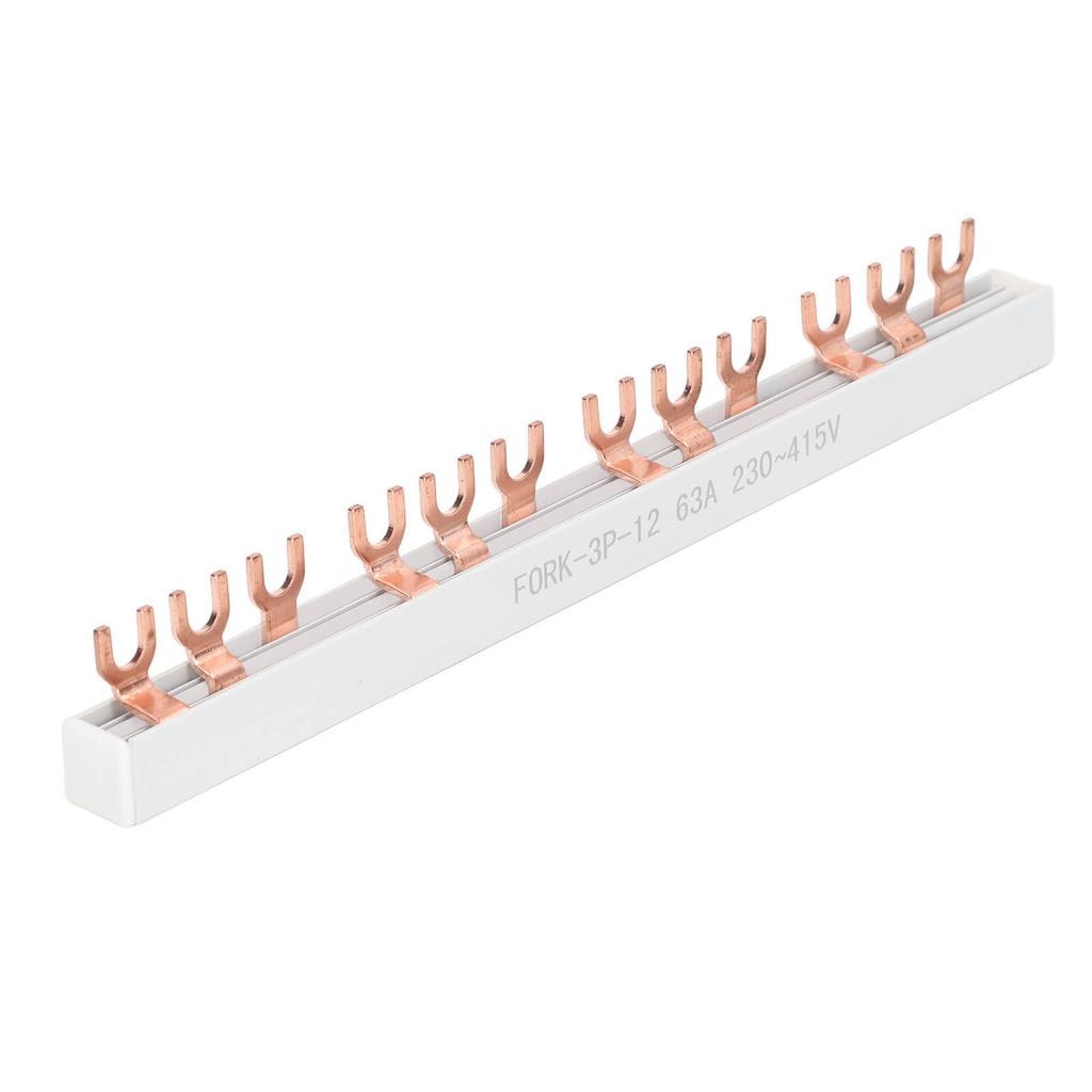 Screw Terminal Block Copper 12 Positions Barrier Strip Connector 63A 230-415V for Connection