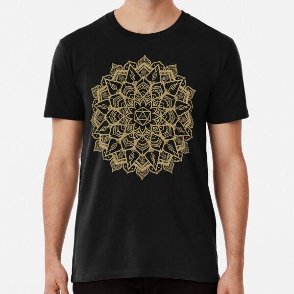 D20 Dice Critical Hit Mandala Design S To 5XL Made In the AU/USA T-Shirt