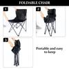 Outdoor Foldable Chair Camping Chair with Side Pocket Picnic Oxford Cloth Chairs Portable Beach Fishing Chairs Camping Chairs