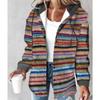 TIFICY Women's Fashion Casual Plaid Print Autumn Winter Long Sleeve Hooded Jackets & Coats