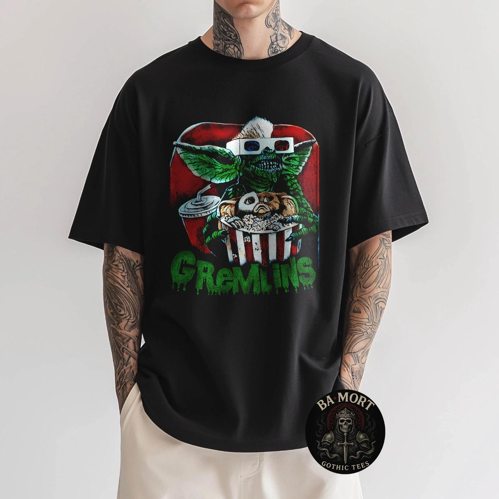 

Gremlins Classic Horror Comedy Fan Apparel 100% Cotton T-shirt Mens Tees Top L
