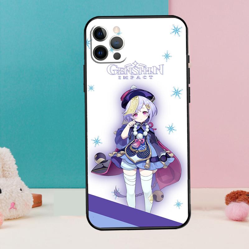 

Genshin Impact Qiqi Phone Case For iPhone 17 Air 16 15 14 13 12 11 Pro Max 12 13 mini 15 16 Plus 16e Cover Coque iPhone 13Pro MAX