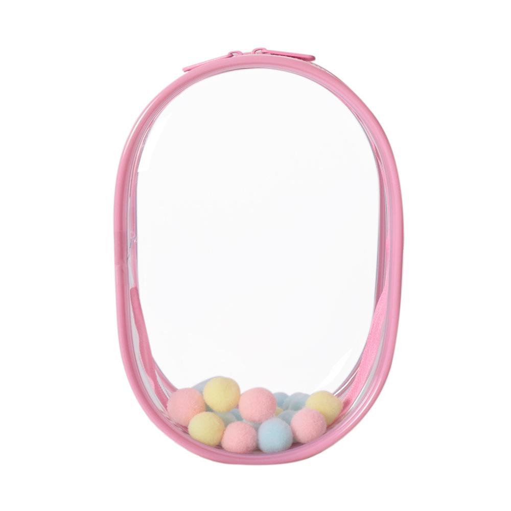 15CM Double Zipper Ita Bag: Durable Transparent Cotton Carrier for Doll Figurines