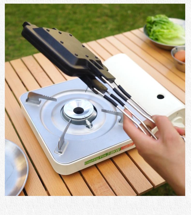 Portable Non-Stick Folding Sandwich Toaster & Frying Pan for Outdoor & Home Use
