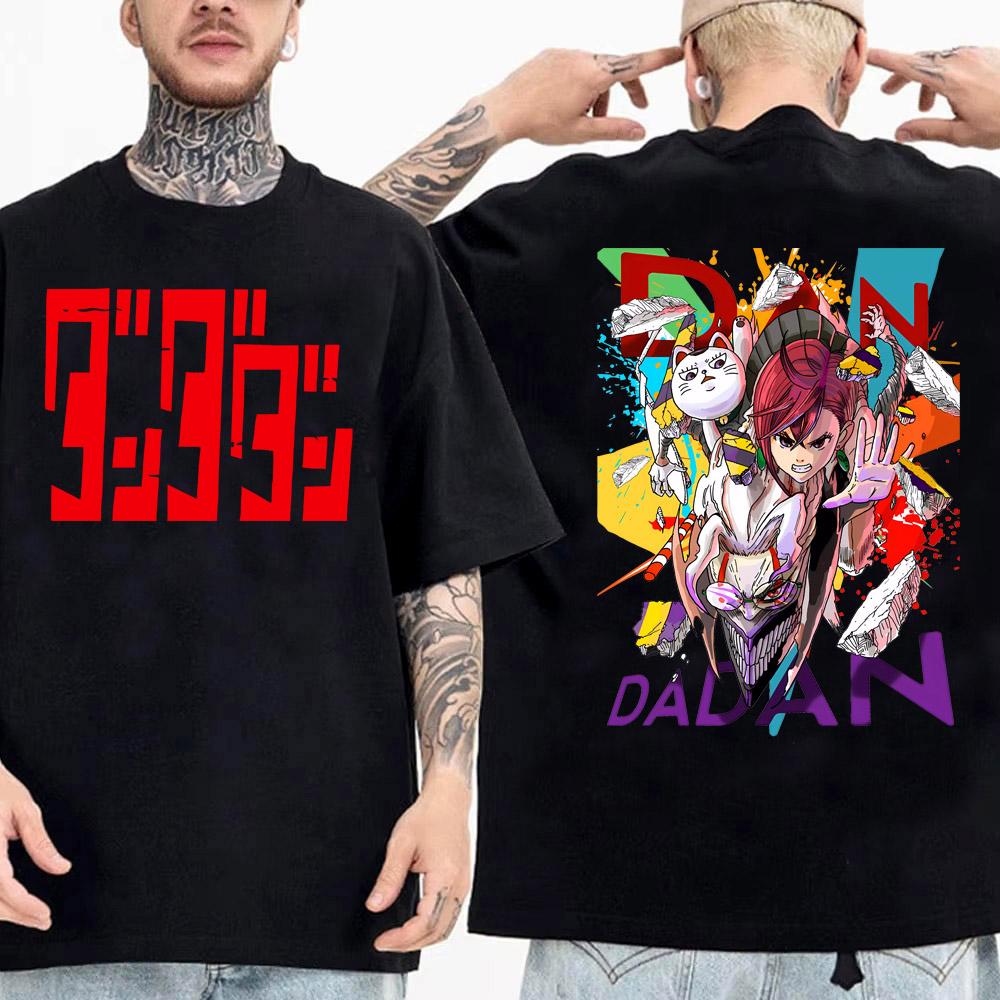 Men Women Vintage Mange Tshirt Japanese Anime Dandadan Okarun Gothic T Shirt Casual Tops High Quality Cotton Streetwear Clothes