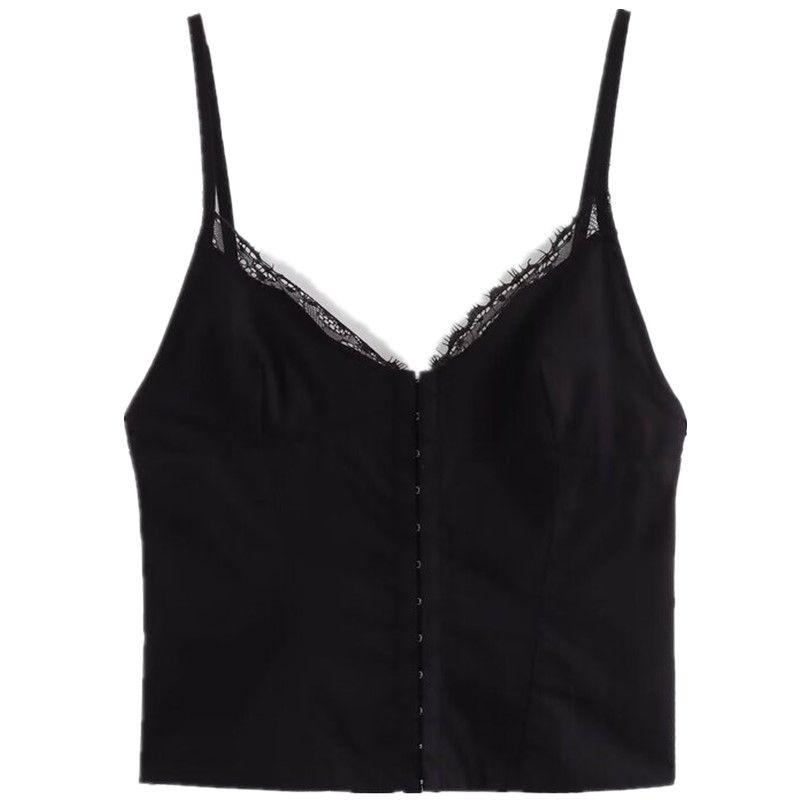 Fashion Style 2024 Summer New Arrival Women's Clothing Easiest for Match Poplin Lace Corset Tops 0881031800