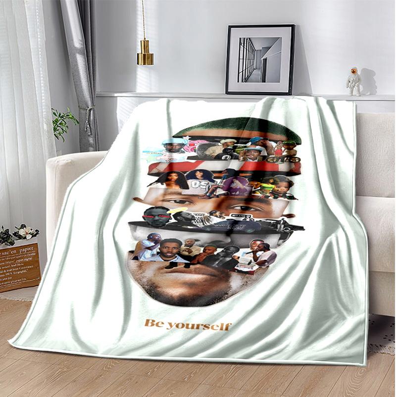 Frank Ocean Flannel Blanket Soft Warm All-Season Throw, Design for Camping, Car Travel, Hiking Sofa, Bed, Office Perfect Gift for Parties
