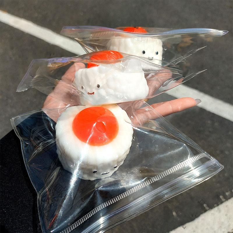 New Mochi Taba Squishy Kawaii Salted Egg Yolk Rice Ball Soft Stress Relief Sensory Fidget Toy Cute Party Gift Kids Birthday Gift