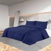 Navy Duvet Cover Set 155x220 Cm Microfiber