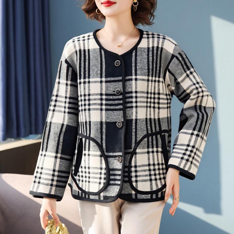 Baolianduo Mom's Elegant Solid Short Jacket