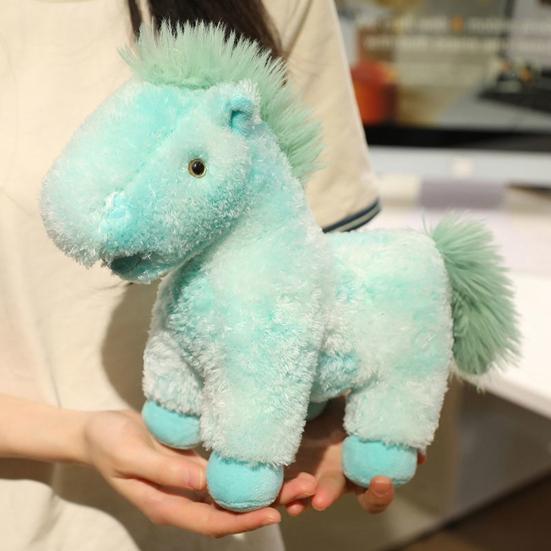 Pluszowa zabawka Jednorożec Tęcza Marzycielski pluszowy koń z gradientowymi kolorami 20/35 cm Miękka dekoracja domu, sypialni, biurka dla dzieci, dziewczynek