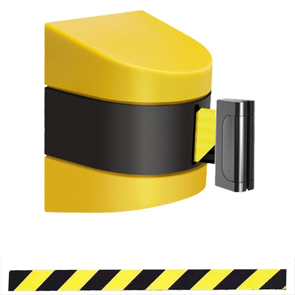 Telescopic Belt Wall Mount Caution Belt Yellow Black Striped Safety Cordon  Crowd Control