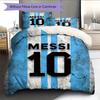 Biancheria da letto con motivo Lionel Messi Decorazione per la casa Regalo di compleanno (1 * copripiumino + 2 * federa, senza nucleo),merchandising per fan.