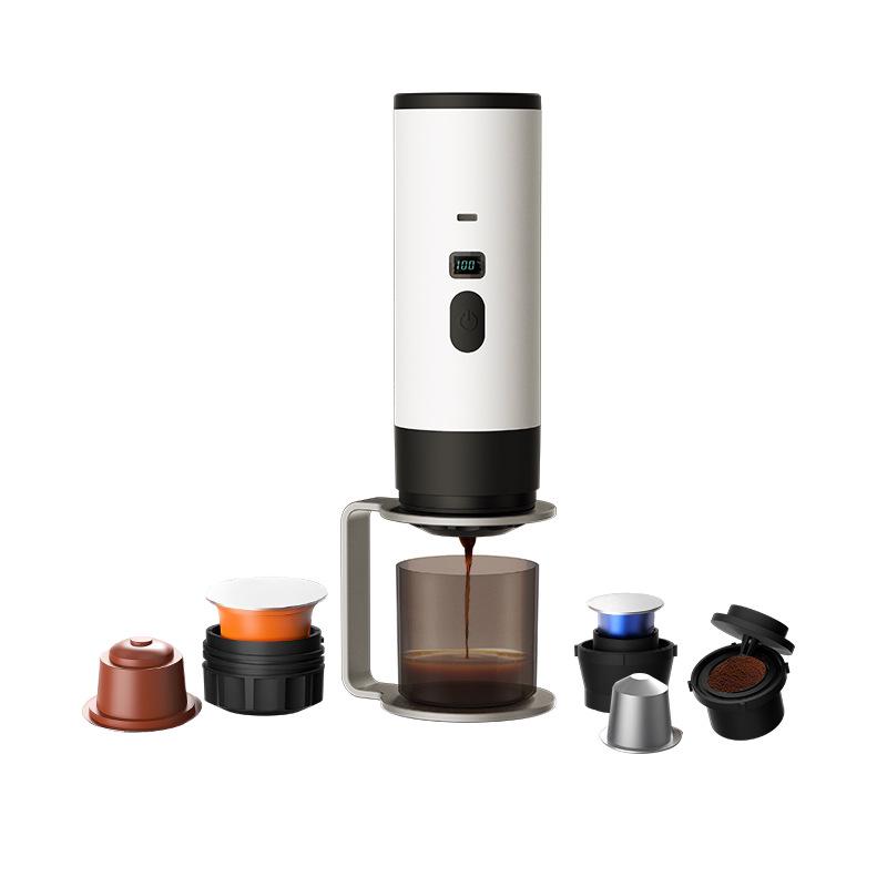 

Compact Multi-Purpose Electric Coffee Maker: For Home, Travel, Outdoor, Powder & Capsule Use