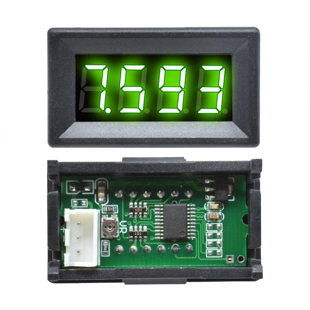 0.36 Inch LCD Digital Voltmeter 0-100V Voltage Meter Auto Car Mobile Power Voltage Tester Detector 3-Wire 4-Digit Red Green Blue