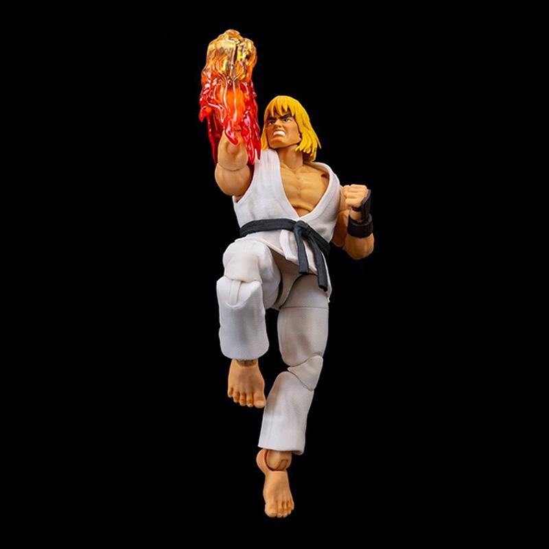 Toys Street Fighter Ken Action Figures (Player 2 White Variant) - Premium Articulated Collector Figure JD36098