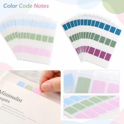 PET Colored Sticky Notes 120 Sheets Durable Adhesive Page Markers for Office School and Home Use Assorted Sizes Pack