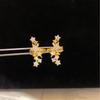 Korean Two-Tone Star Ear Cuff for Women, Piercing-Free, Exquisite Zirconia Earrings, Luxurious High-End Jewelry.