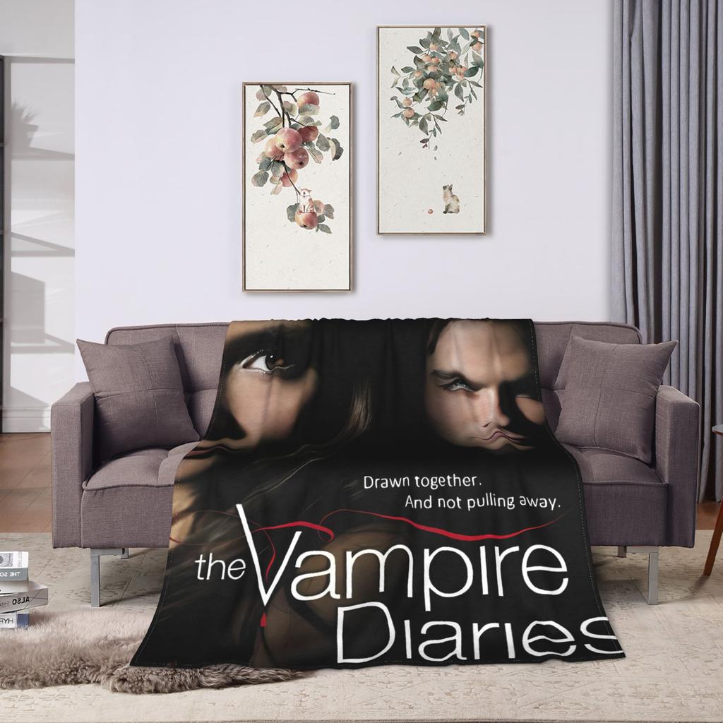 V-Vampire Diaries  Blanket Quality Warm Soft  Throw Blanket Winter Kids Adult Couch Chair Sofa Bed Funny Bedspread