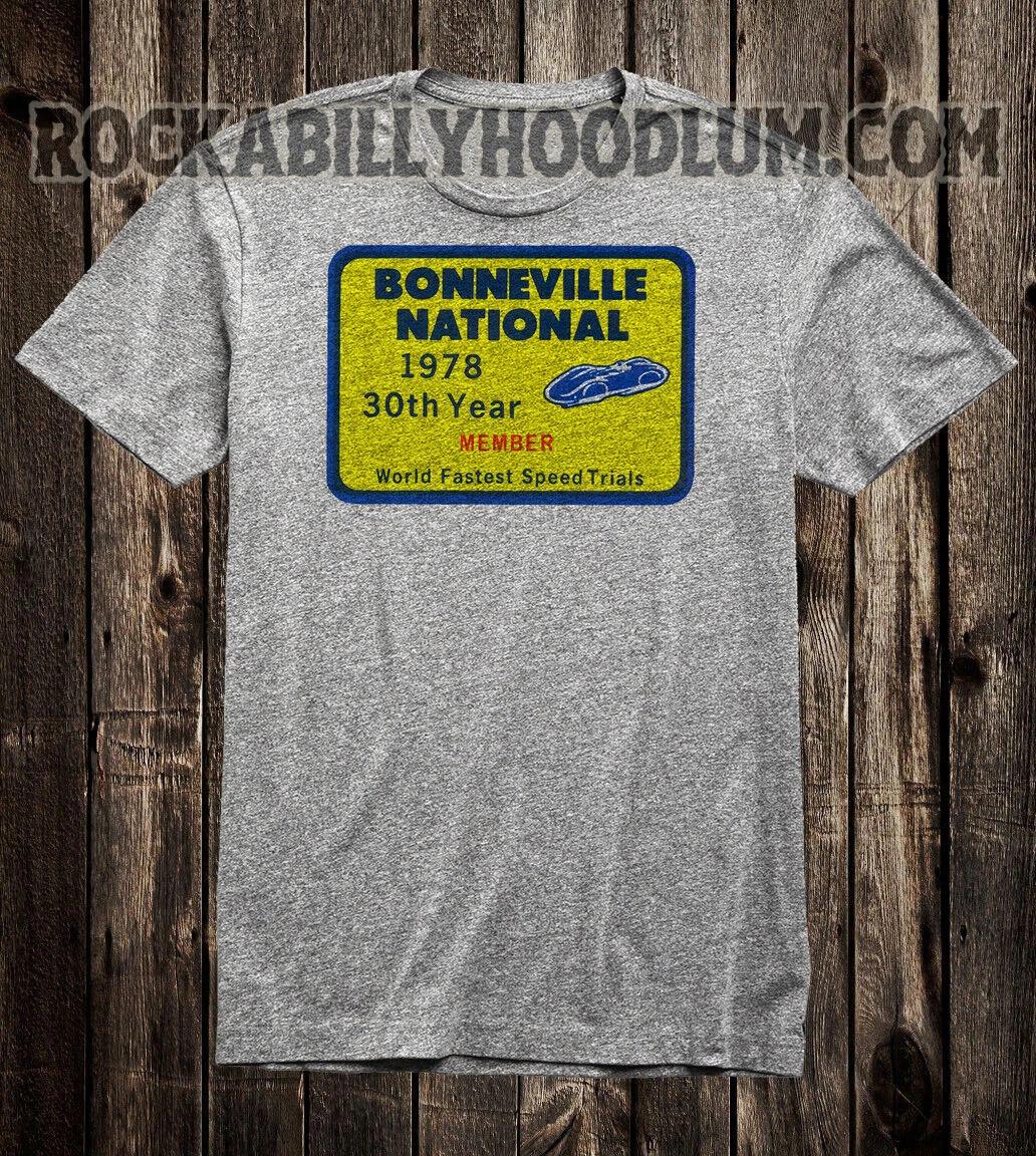 Retro Hot Rod Tee T Shirt Drag Race Speed Shop Bonneville 78 Salt Flats S