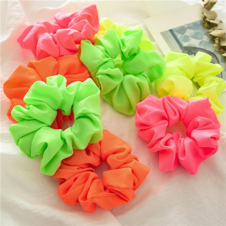 Prémiové scrunchies v tmavých tónech Elegantní velká gumička do vlasů pro ženy Estetický Office Chic Módní doplněk do vlasů