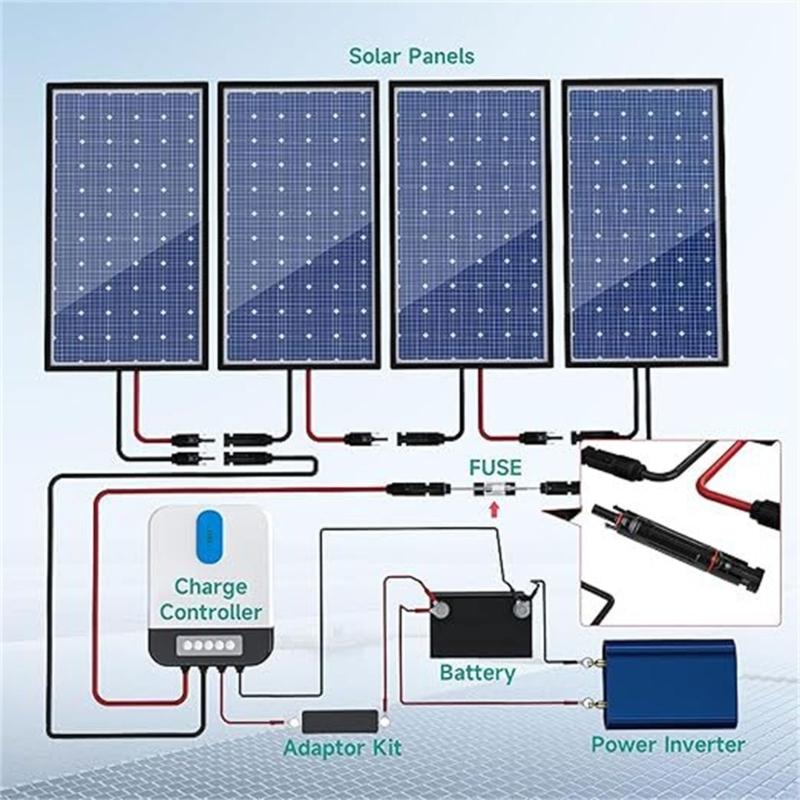 High Defense Solar Fuses Connectors IP67 Rate Fuses Adapters for Reliable Outdoor Use In Harsh Weather Conditions