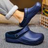 Wide Toe Plush Slippers Indoor Keep Warm Home Shoes For Women Men Rubber Sandals Clogs Garden Shoes Unisex Large Size 45