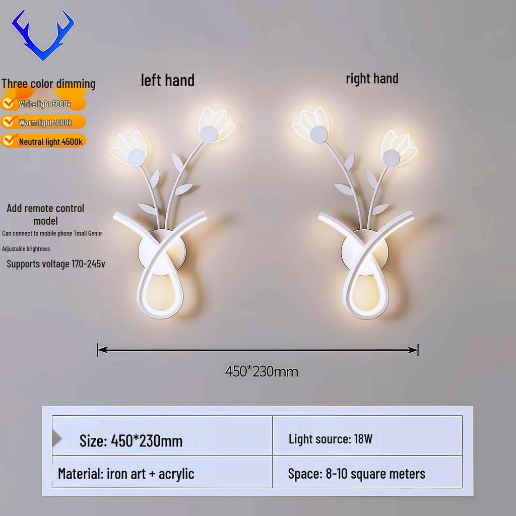 Kreative LED-Wandleuchte für den Innenbereich mit Fernbedienung - Stufenloses Dimmen für Schlafzimmer, Wohnzimmer, Flur, Balkon oder Treppenhaus