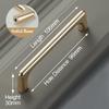 KAK Zinc Alloy Bright Gold Cabinet Pulls Light Luxury Stylish Kitchen Handles for Furniture Drawer Knobs Cabinet Hardware